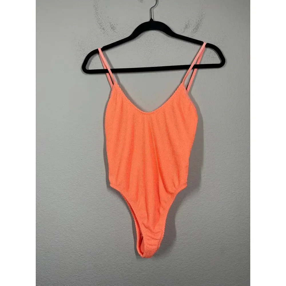 Good American Size 3/4 Always Fit One Piece Swimsuit Swimwear Beachwear Orange